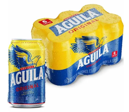 Cerveza Águila Lata 6 unds x 330 cm3