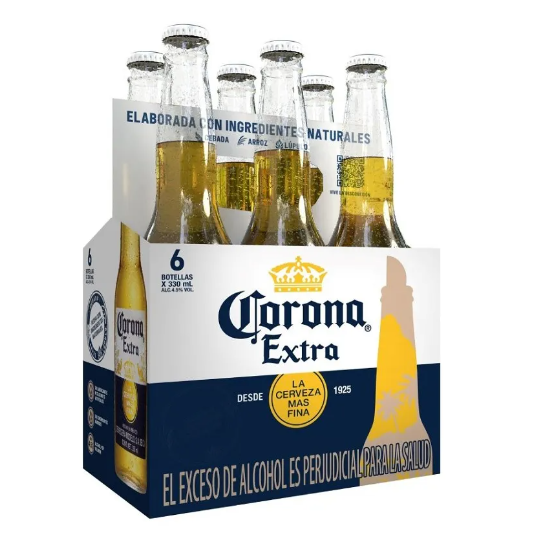 Cerveza Corona Botella 6 unds x 330 cm3