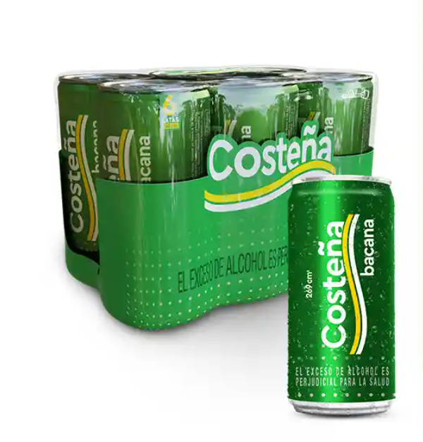 Costeña Bacana Cerveza Lata 6 unds x 269 cm3
